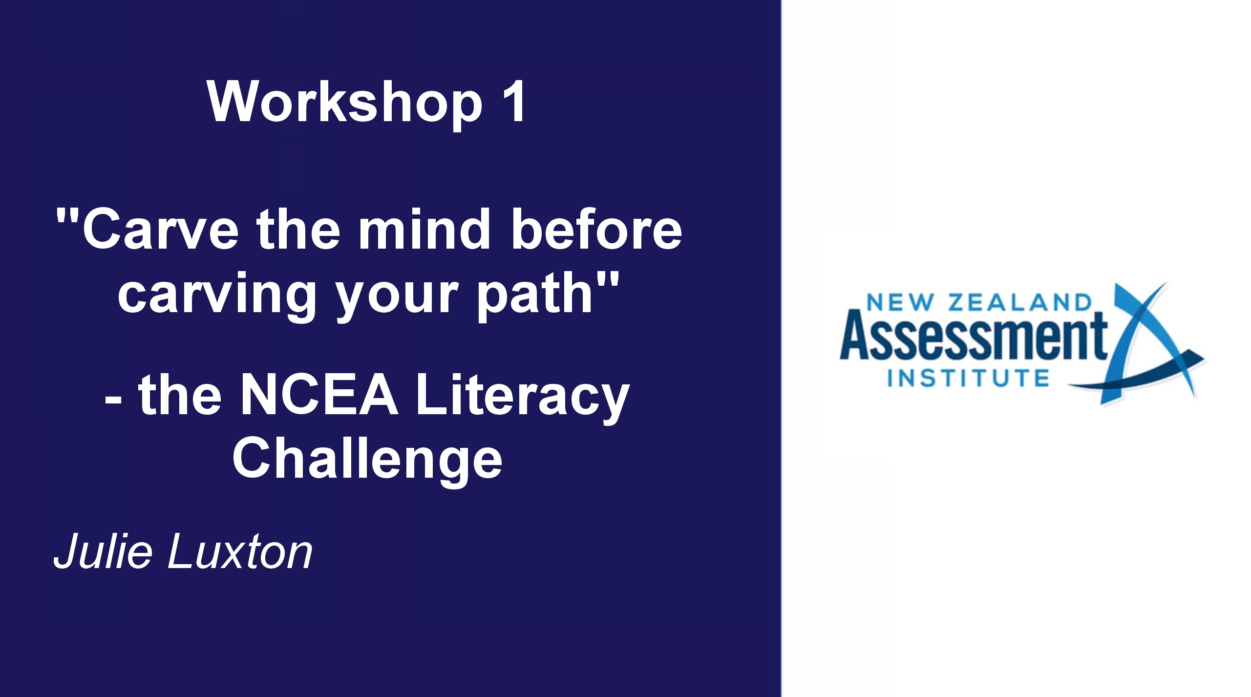 10. Workshop 1 - Julie Luxton