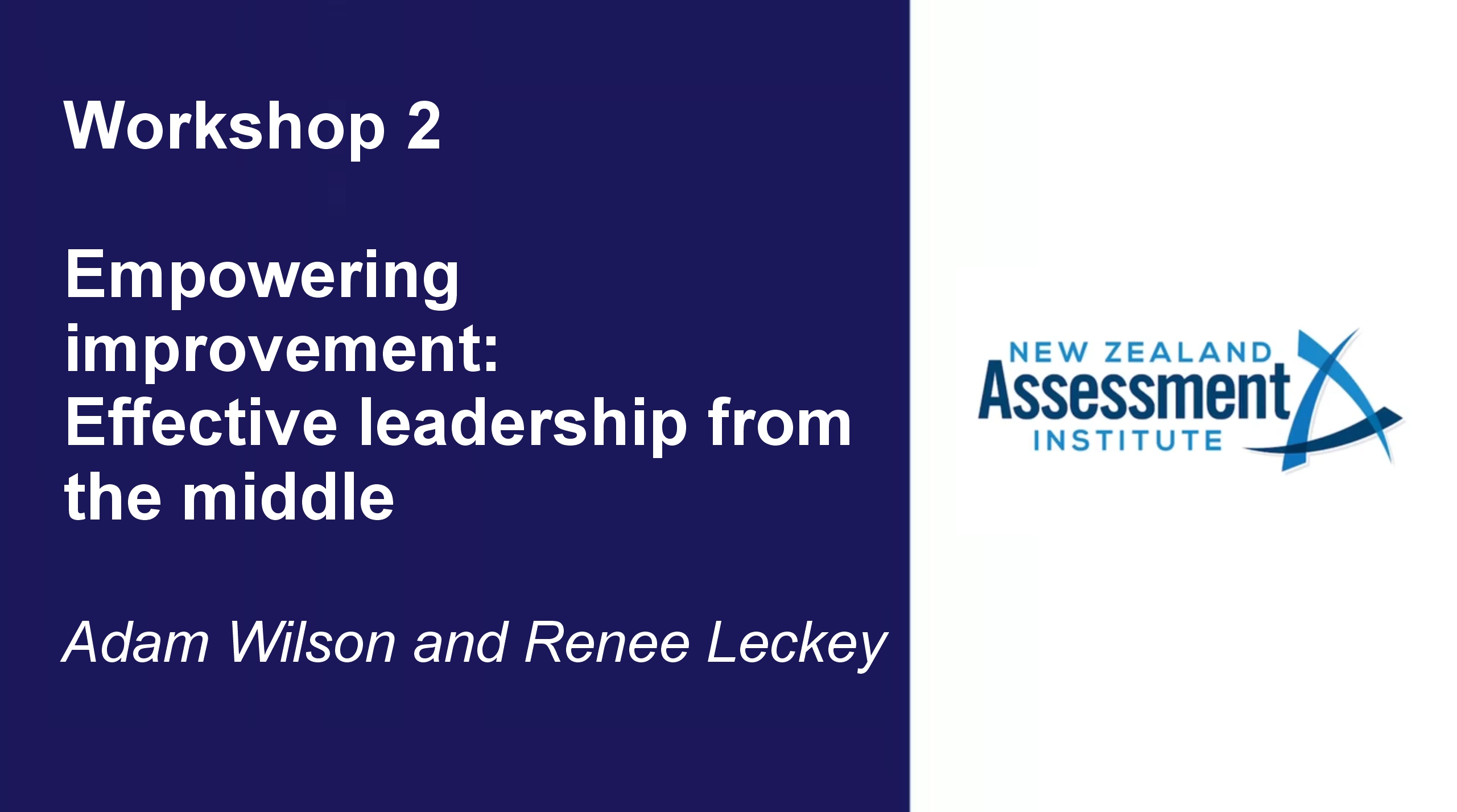 12. Workshop 2 - Adam Wilson_Renee Leckey