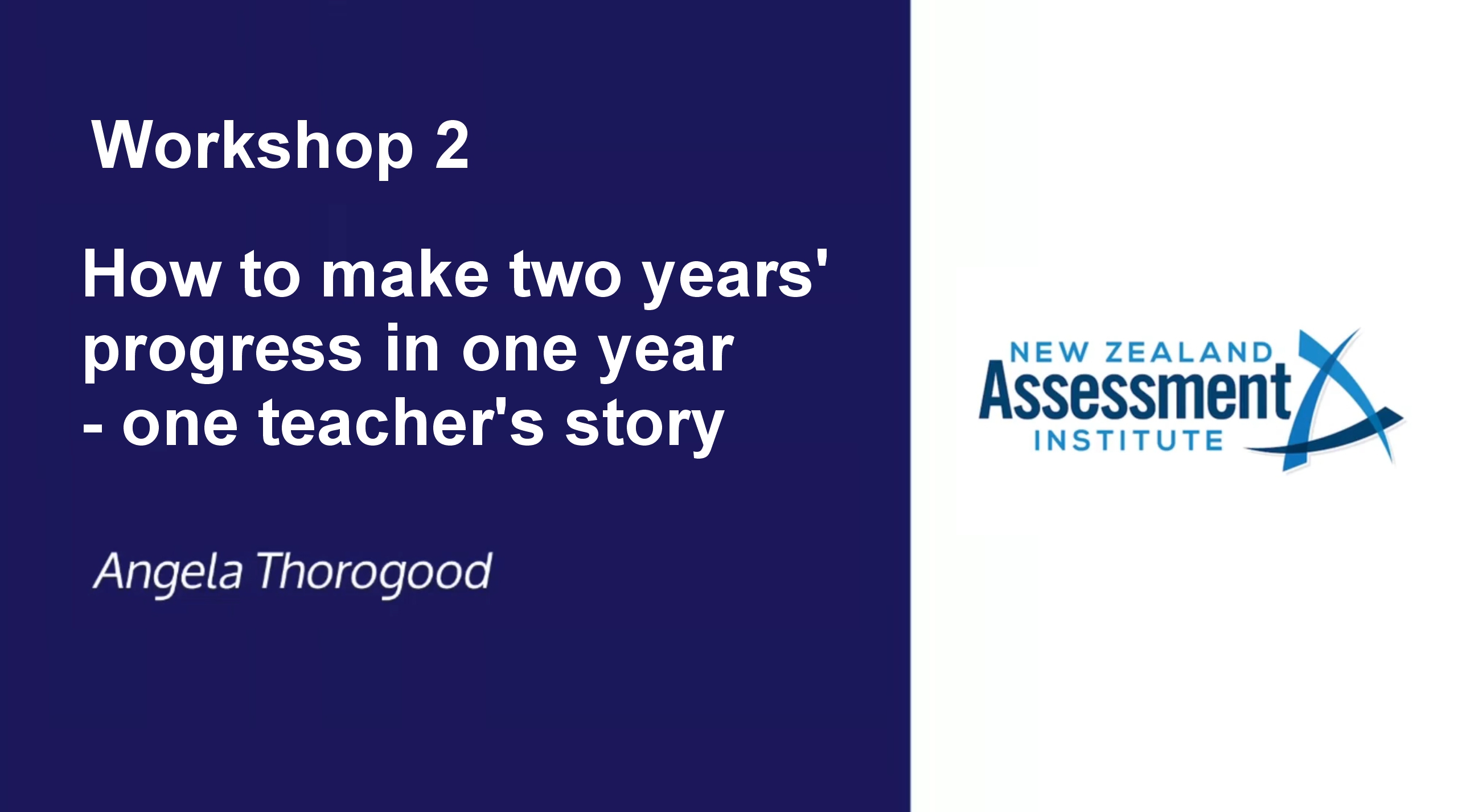 13. Workshop 2 - Angela Thorogood