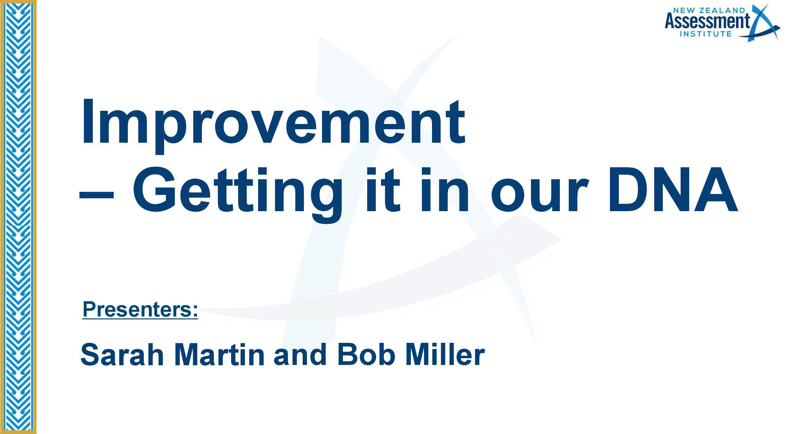 15 Improvement - Getting it in our DNA