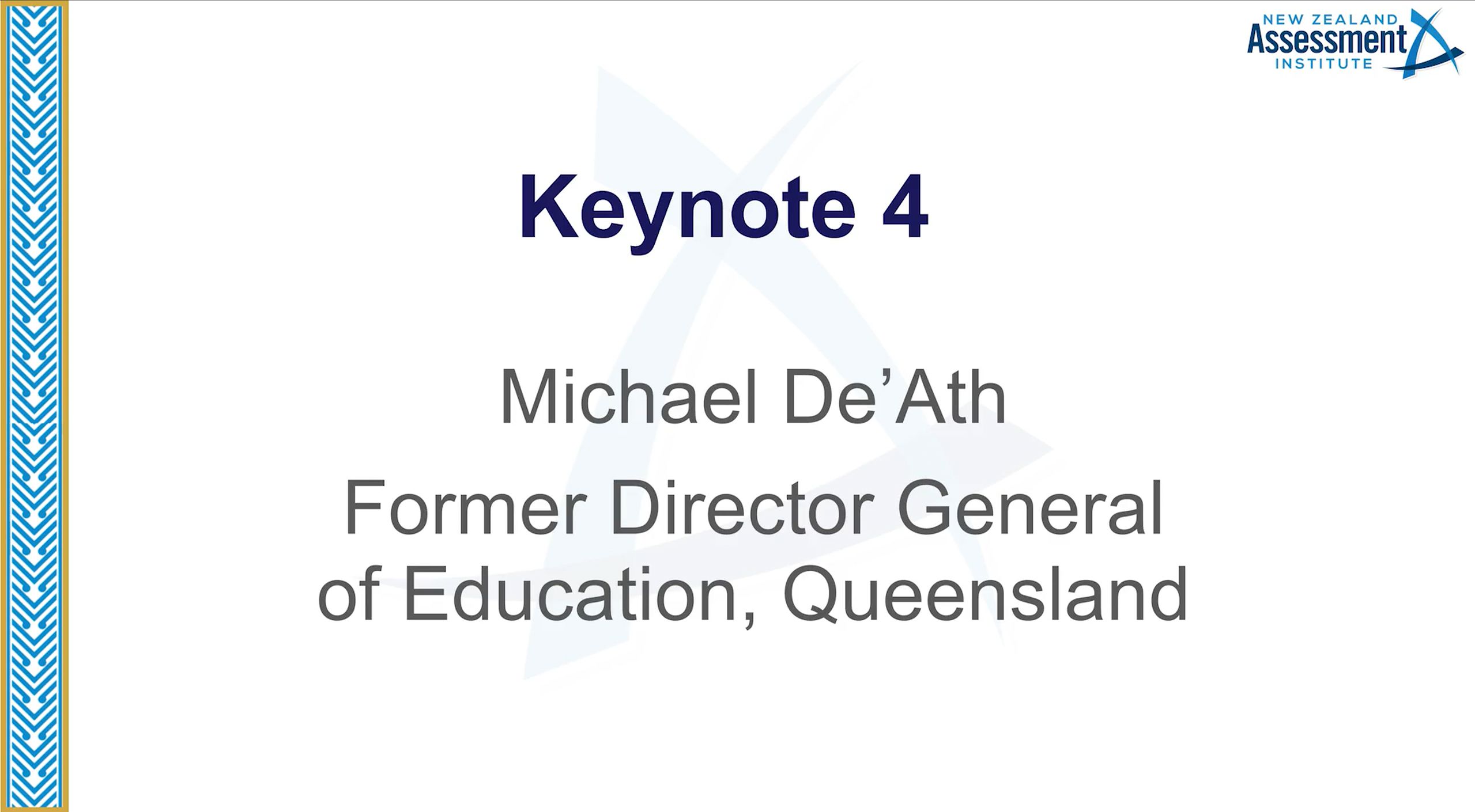 04 Keynote Address - Michael De'Ath