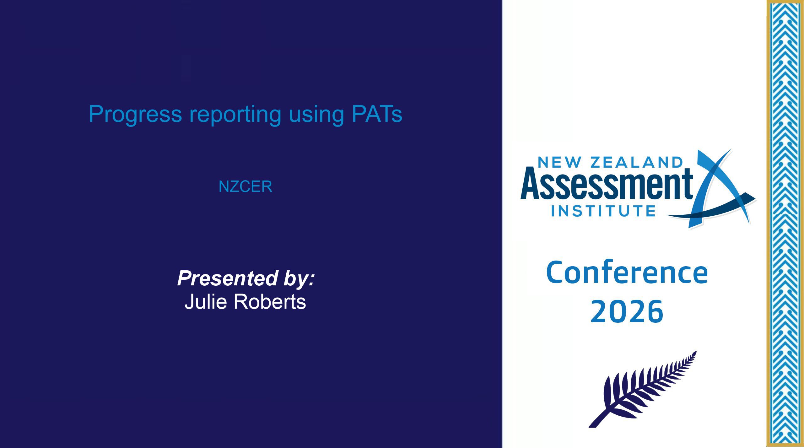 Progress Reporting Using PATs 12 Progress reporting using PATs